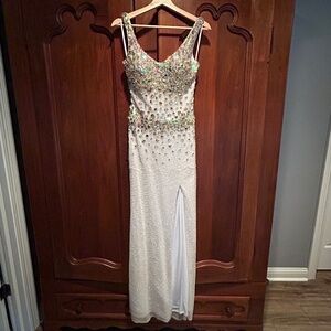 White La Femme prom dress formal gown size 2